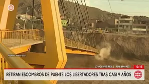 Retiran escombros de puente Los Libertadores tras casi 9 años. Foto y video: América Noticias