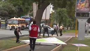 Propaganda electoral en avenida Salaverry. Canal N