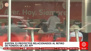 23 proyectos para retiro de fondos de la AFP. América Noticias