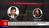 Revelan mensajes de texto entre Vilcatoma y Abel Concha.