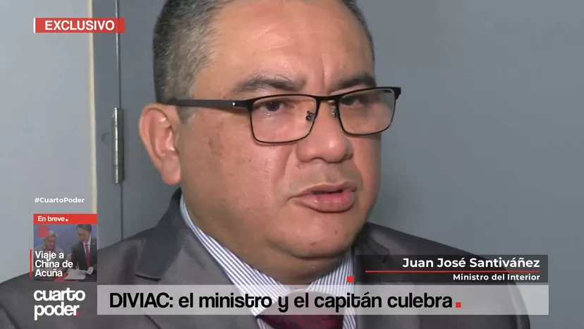 Revelan nombre del capitán PNP con el que se comunicaba ministro del Interior, Juan José Santiváñez