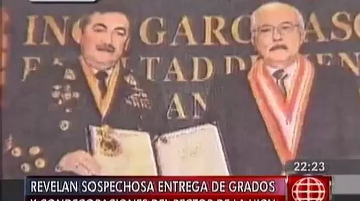 Revelan sospechosa entrega de condecoraciones del rector de la Universidad Garcilaso Revelan sospechosa entrega de condecoraciones del rector de la Universidad Garcilaso
