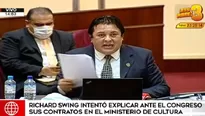 Richard Swing en el Congreso. Video: América