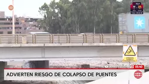 Advierten riesgo de colapso en 21 puentes de la Carretera Central por exceso de peso. Foto y video: América Noticias