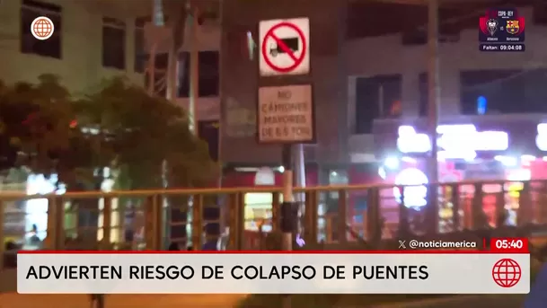 Advierten riesgo de colapso en 21 puentes de la Carretera Central por exceso de peso. Foto: América Noticias