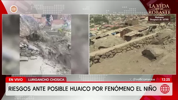 Riesgo de huaicos por Fenómeno El Niño genera alerta en Lurigancho-Chosica. Foto: América Noticias