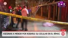 Rímac: asesinan a adolescente por robarle su celular