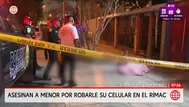 Rímac: asesinan a adolescente por robarle su celular