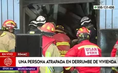 Rímac: bomberos rescatan a una persona atrapada en derrumbe - Noticias de rimac