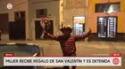 Rímac: Capturan a mujer tras falsa sorpresa por San Valentín