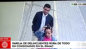 Pareja de delincuentes roban en condominio en el Rímac. América Noticias