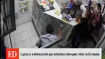 Delincuentes usaban a niños para robas farmacias. Foto: captura de TV