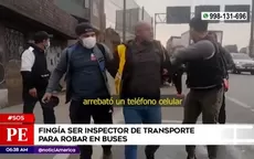 Rímac: Fingía ser inspector de transporte para robar en buses - Noticias de inspectores