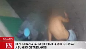 Hombre golpea a su menor hijo.