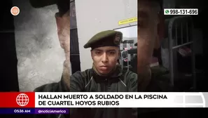 Hallan muerto a soldado en una piscina. Foto y video: América Noticias