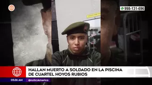 Hallan muerto a soldado en una piscina. Foto y video: América Noticias