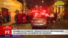 Rímac: Hombre en estado de ebriedad protagonizó aparatoso accidente