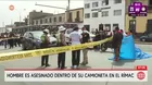 Rímac: hombre fue asesinado dentro de su camioneta