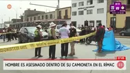 Rímac: hombre fue asesinado dentro de su camioneta