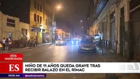 Niño resultó herido de bala.