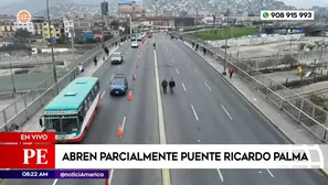 Reabren parcialmente puente Ricardo Palma. Foto y video: América Noticias