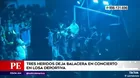 Rímac: Tres heridos tras balacera en concierto en losa deportiva