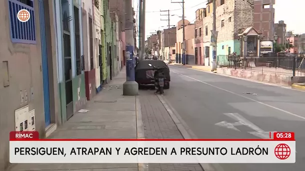 Vecinos del Rímac capturan y golpean a sujeto que acuchilló a joven. Foto: América Noticias