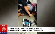 Rímac: Venezolano aprovechaba tumulto en paraderos para robar celulares - Noticias de venezolano