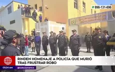 Rinden homenaje a policía que murió tras frustrar robo - Noticias de policia