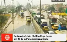 Río Chillón: desborde bloqueó el Km. 22 de la Panamericana Norte - Noticias de rio-chillon