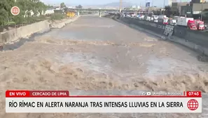 Río Rímac entra en alerta naranja por incremento de su caudal. Foto y video: América Noticias