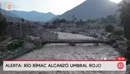 Río Rímac supera umbral rojo y enciende alarmas en Chosica