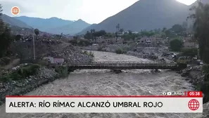 Río Rímac supera umbral rojo y enciende alarmas en Chosica. Foto y video: América Noticias