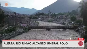 Río Rímac supera umbral rojo y enciende alarmas en Chosica. Foto y video: América Noticias