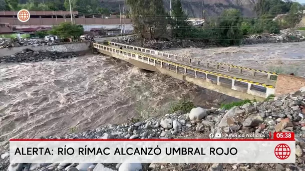 Río Rímac supera umbral rojo y enciende alarmas en Chosica. Foto: América Noticias