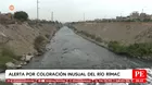 Río Rímac: Vecinos alarmados por color oscuro del agua