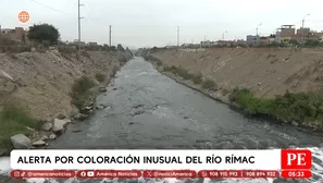 Alerta por coloración inusual del río Rímac. Foto y video: América Noticias