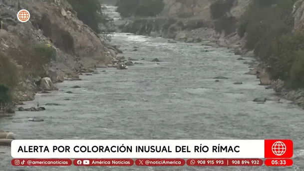 Alerta por coloración inusual del río Rímac. Foto: América Noticias