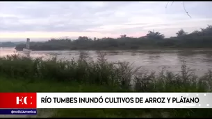 Desborde del río Tumbes. Foto: América Noticias