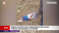 Roban cargamento de cacao en San Mateo. Foto y video: América Noticias