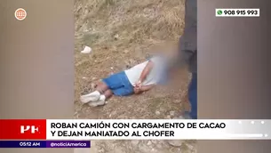 Roban cargamento de cacao en San Mateo. Foto y video: América Noticias