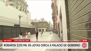 Roban 275 mil dólares en oro en joyería cerca a Palacio de Gobierno. Foto y video: AN