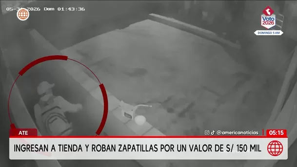 Roban 600 pares de zapatillas de tienda en Ate. Foto: América Noticias