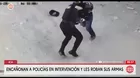 Roban armas a policías durante intervención en Ica
