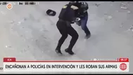 Roban armas a policías durante intervención en Ica