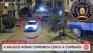 Roban camioneta a balazos en San Juan de Miraflores