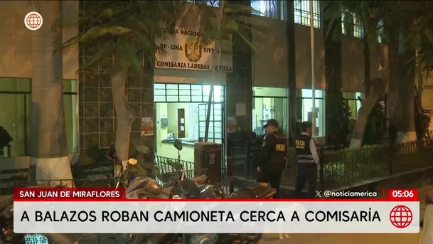 Roban camioneta a balazos en San Juan de Miraflores. Foto: América Noticias Roban camioneta a balazos en San Juan de Miraflores. Foto: América Noticias