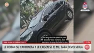Roban camioneta en San Juan de Miraflores