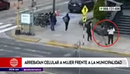 Roban celular a mujer frente a la municipalidad de Magdalena