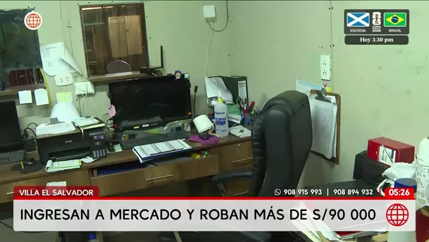 Roban más de 90 mil soles de mercado en Villa El Salvador. Foto: América Noticias